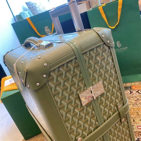 goyard luggage green|More.